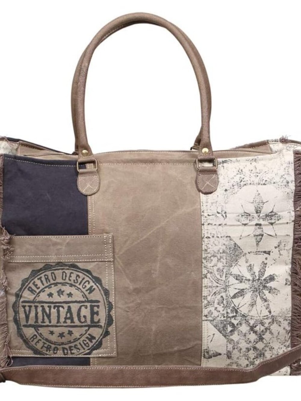 Retro Print Travel Weekender Bag for Women S-1200